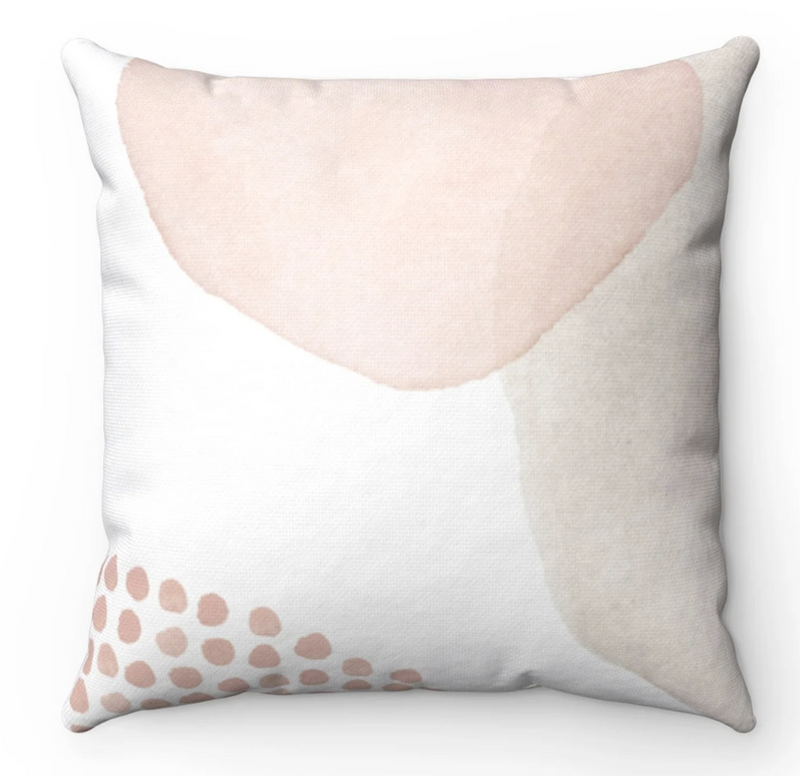 Pink Dots Throw Pillow